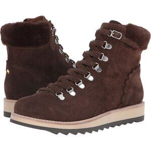 KATE SPADE Maira Hiking Boot Chocolate Brown Suede
